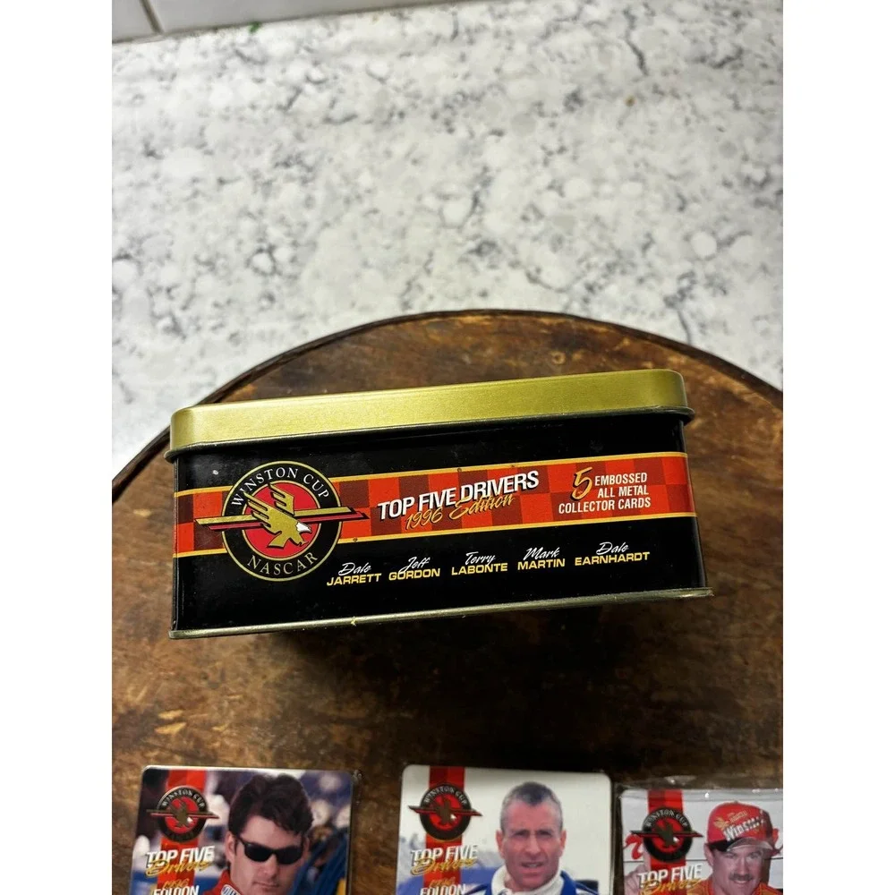 1996 NASCAR Winston‎ Cup 5 Drivers Metal Cards Tin